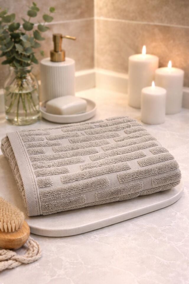 HAKİ %100 PAMUK 50X90 CM YÜZ HAVLUSU