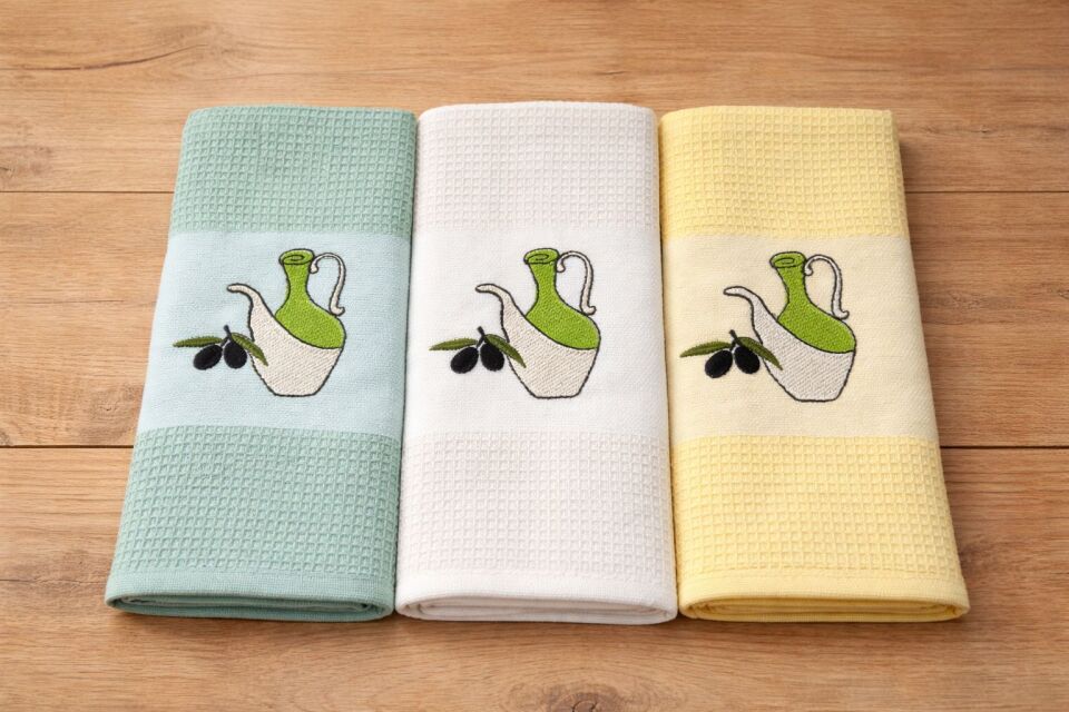 3'LÜ KANEVİÇELİ MUTFAK HAVLUSU