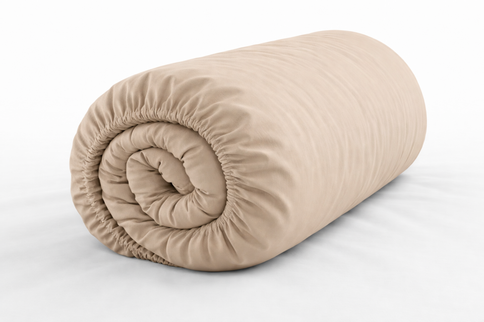 %100 PAMUK KUMAŞ BEJ LASTİKLİ ÇARŞAF