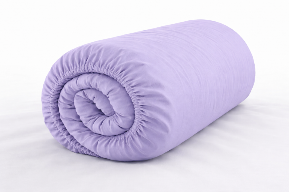 %100 PAMUK AKFİL KUMAŞ LİLA LASTİKLİ ÇARŞAF