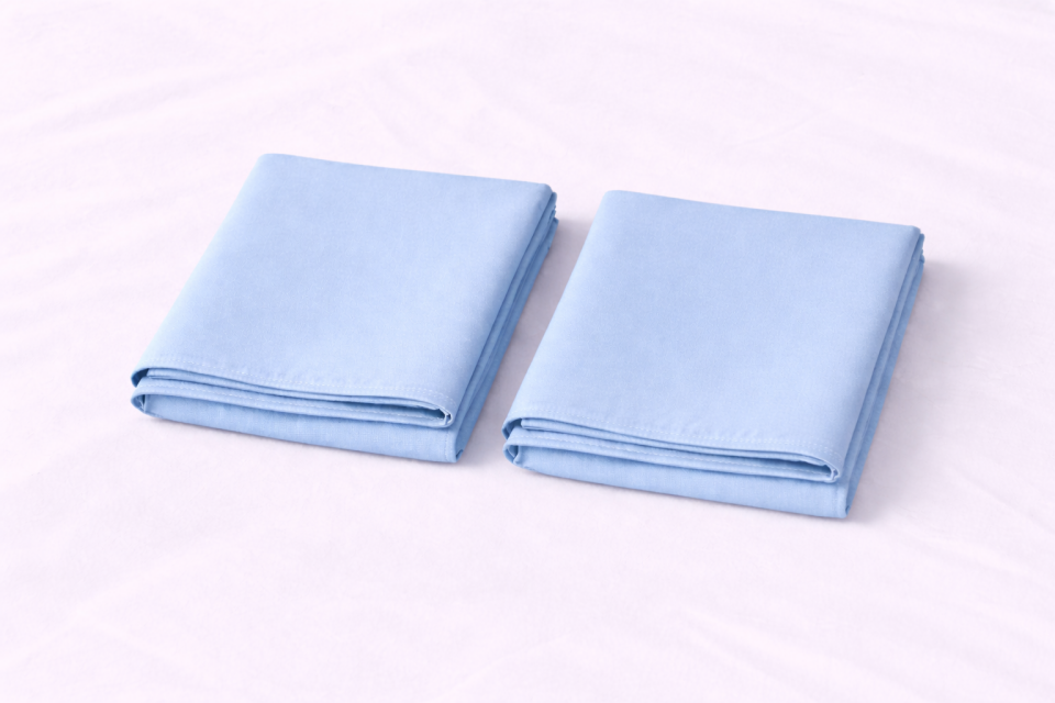 %100 PAMUK YASTIK KILIFI MAVİ