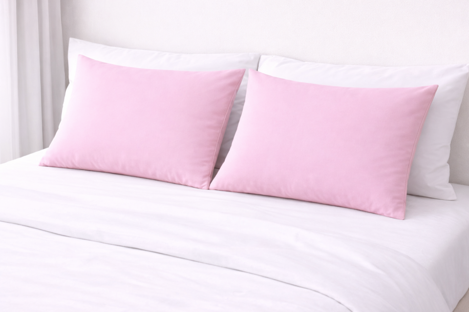 %100 PAMUK YASTIK KILIFI PEMBE