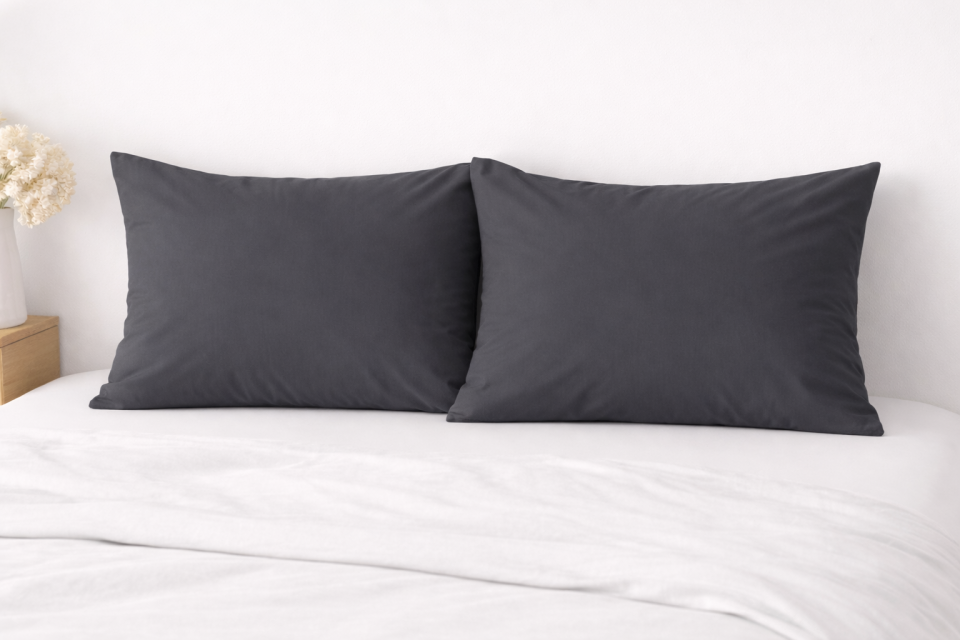 %100 PAMUK YASTIK KILIFI ANTRASİT