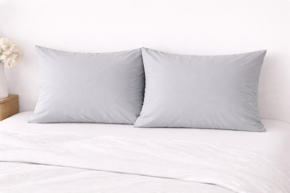 %100 PAMUK YASTIK KILIFI GRİ