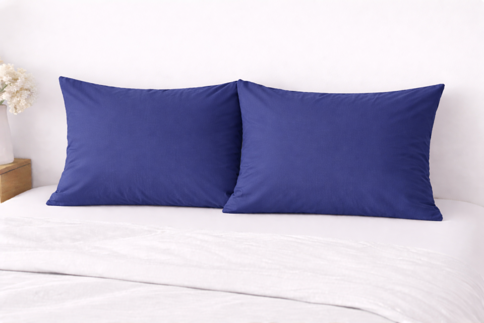 %100 PAMUK YASTIK KILIFI İNDİGO