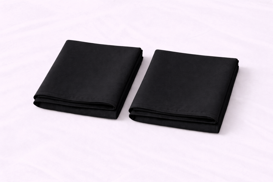 %100 PAMUK YASTIK KILIFI SİYAH