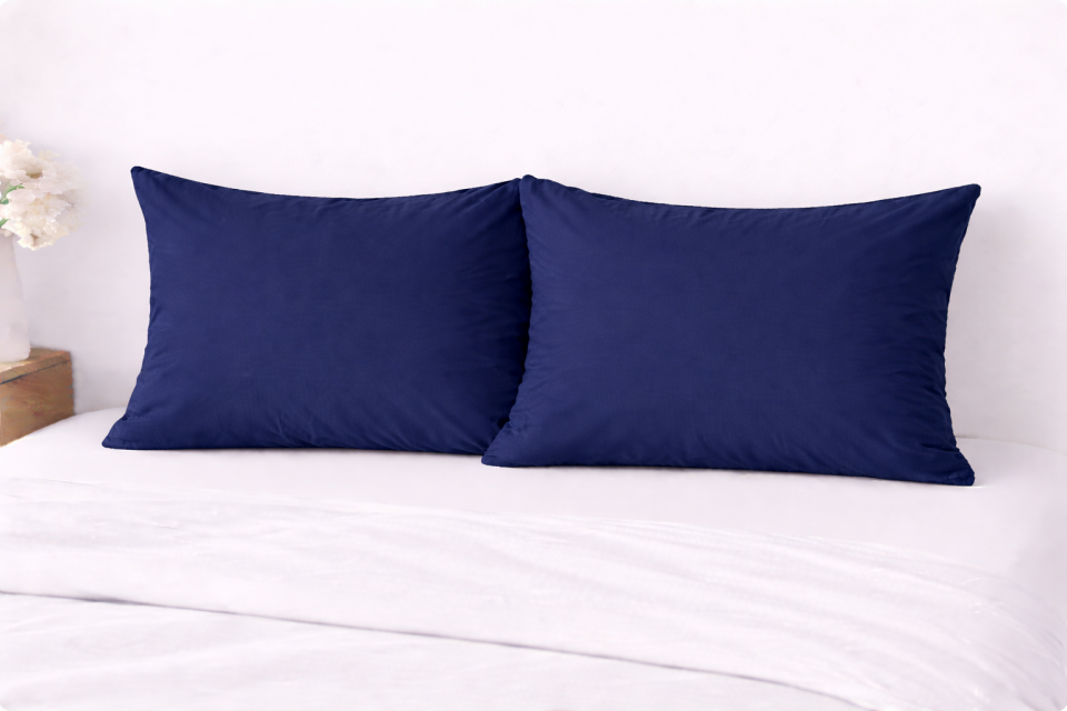 %100 PAMUK YASTIK KILIFI LACİVERT