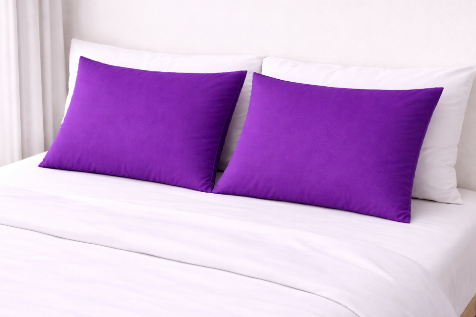 %100 PAMUK YASTIK KILIFI MOR