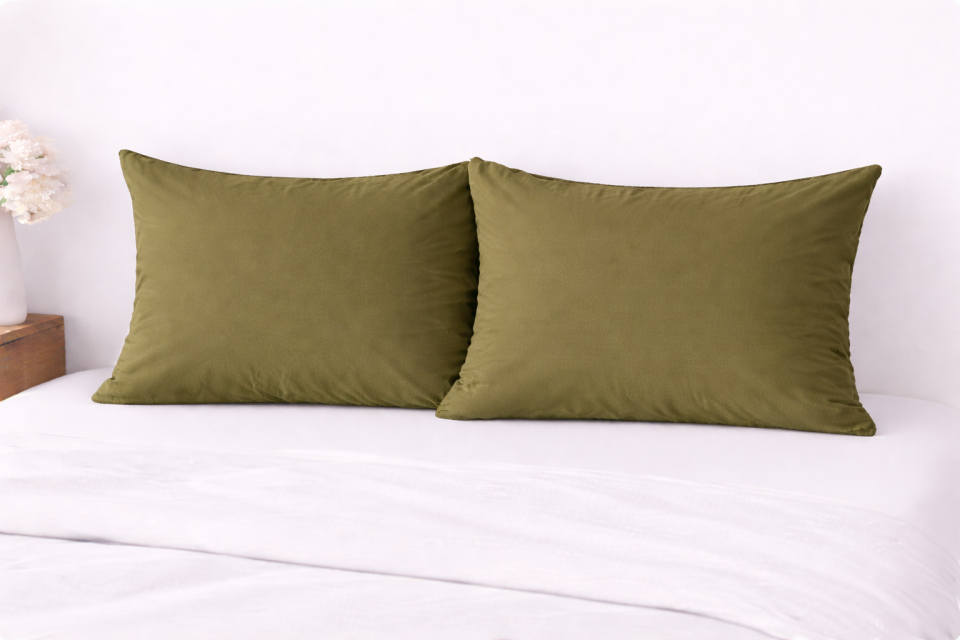 %100 PAMUK YASTIK KILIFI HAKİ