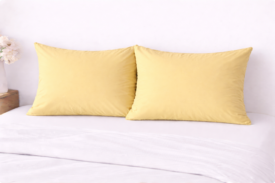 %100 PAMUK YASTIK KILIFI SARI