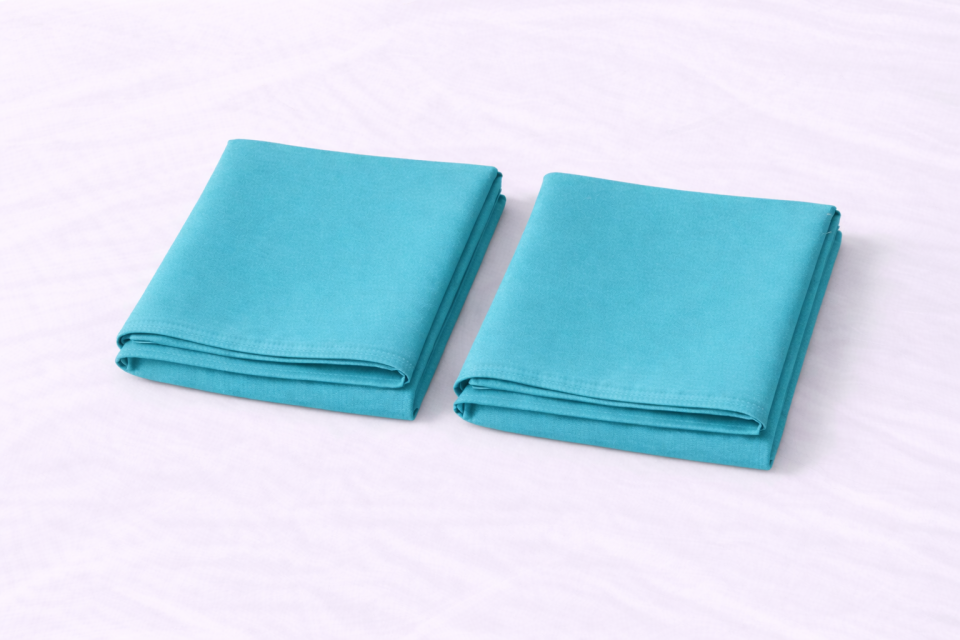 %100 PAMUK YASTIK KILIFI TURKUAZ