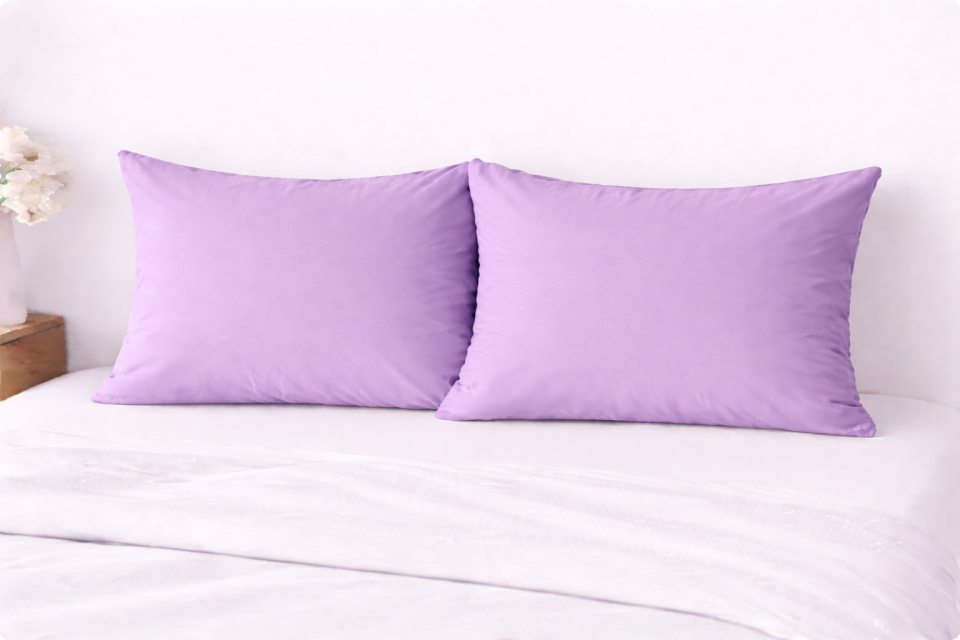 %100 PAMUK YASTIK KILIFI LİLA