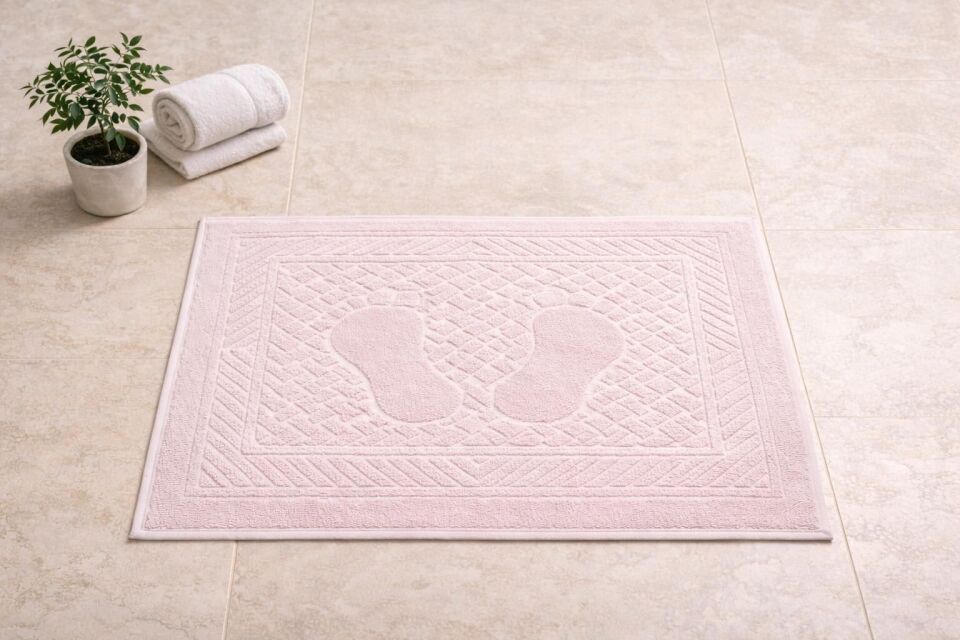 BASARHOME %100 PAMUK AYAK HAVLUSU PUDRA