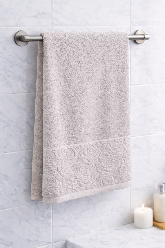 %100 PAMUK 90X50 CM YÜZ HAVLUSU GRİ