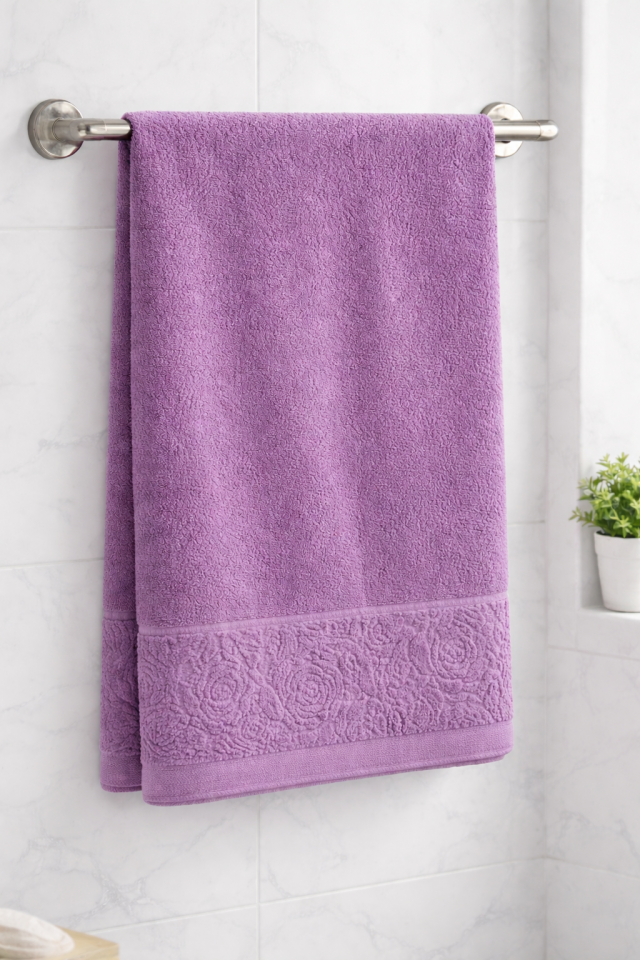 100 PAMUK 90X50 CM YÜZ HAVLUSU MÜRDÜM